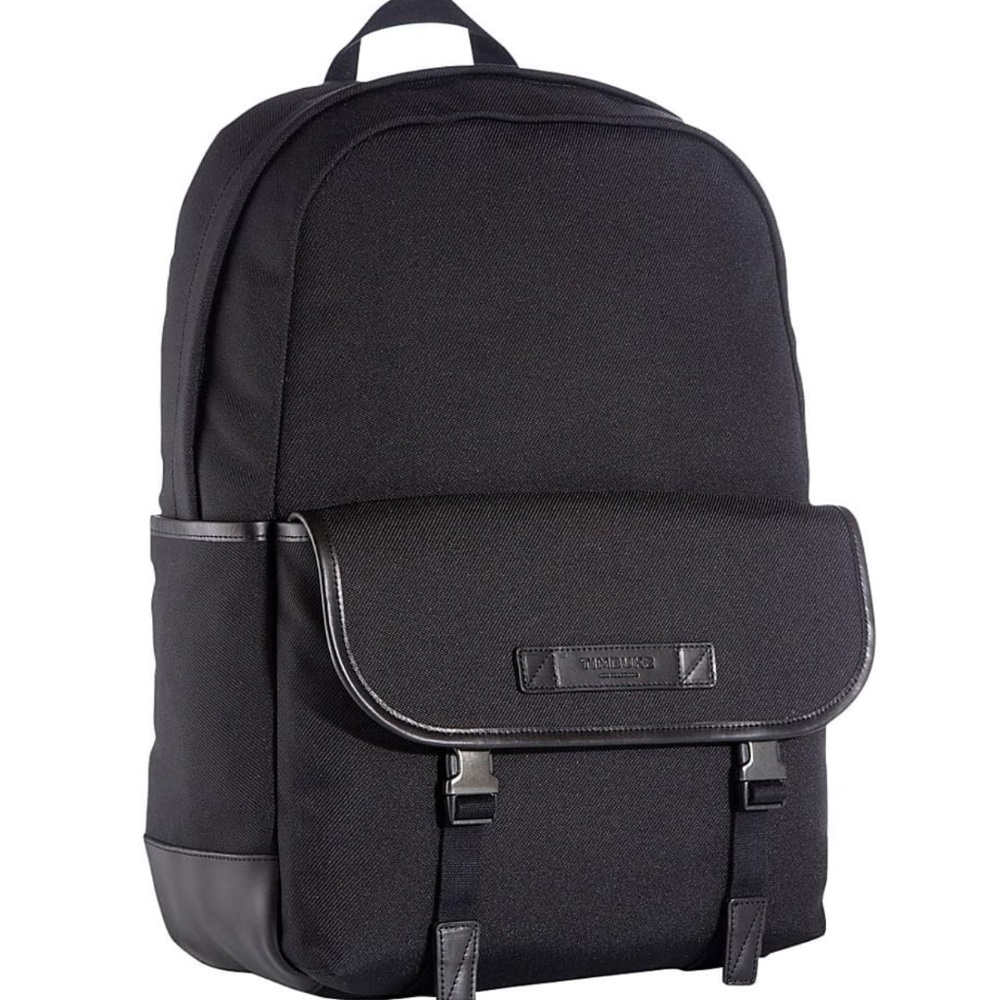NWT Timbuk2 VIP Pack Black Cordura Twill w/Leather Trim Laptop Backpack Unisex